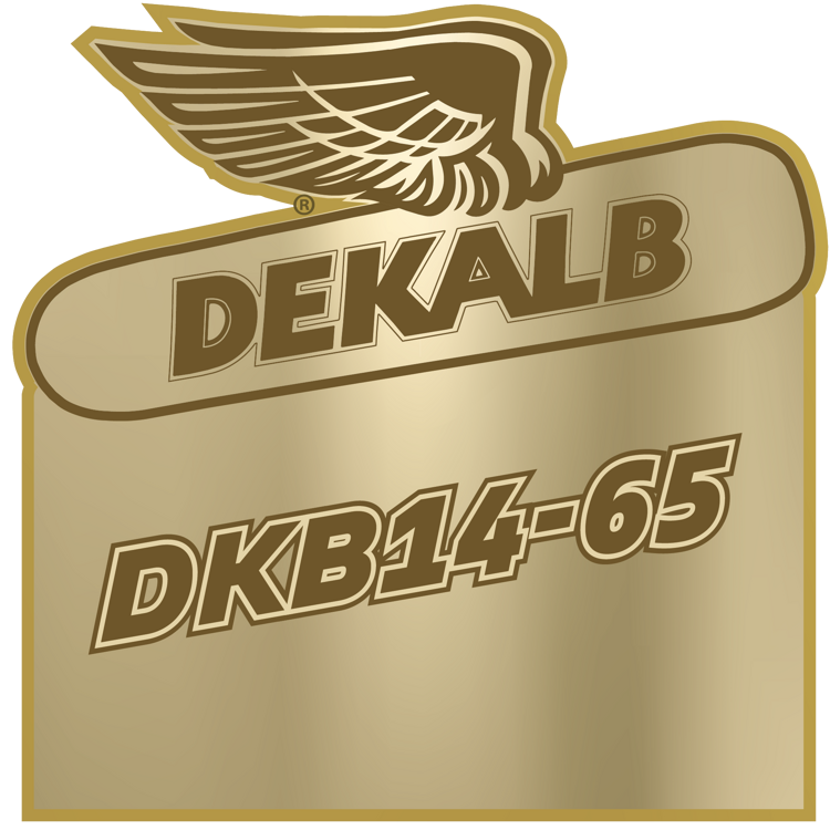 DEKALB logo featuring the winged emblem and the text 'DKB14-65'